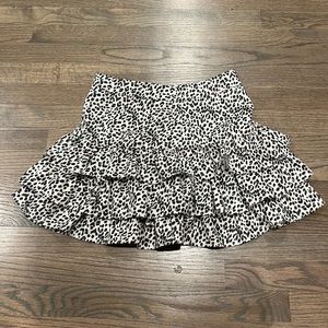 CHEETAH RUFFLE SKIRT SIZE SMALL